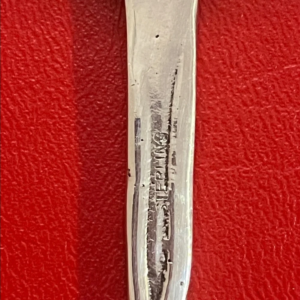 Vintage Elegant Silver Serving Spoon